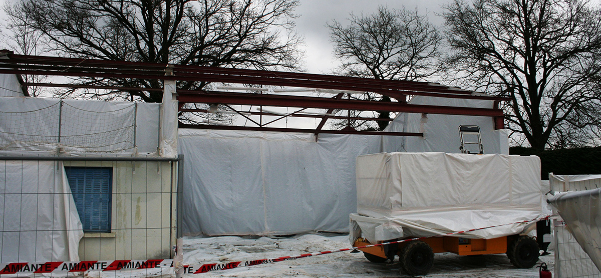 Dépose de 300 m² de plaques en fibrociment